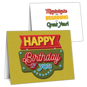 Happy Birthday Signage Greeting Card