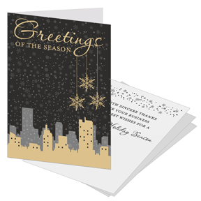 Cityscape Business Christmas Cards