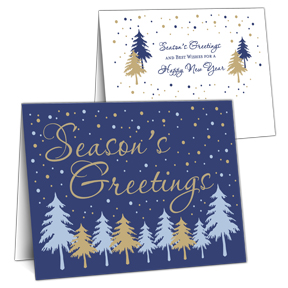 Fir Trees Business Christmas Cards