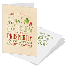 Joyful Holly business christmas card