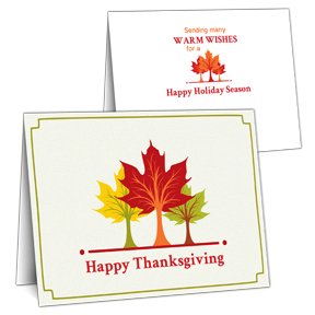 Trio of Trees Thanksgiving Card