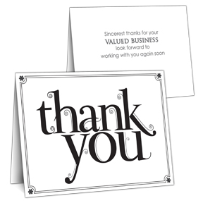 Blooming Thanks Business Thank You Card