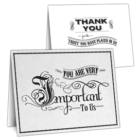 Important to us Business thank you card