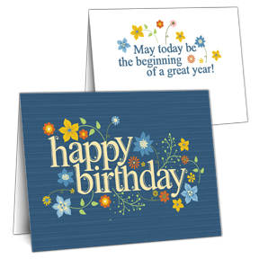 Floral Business Birthday Card