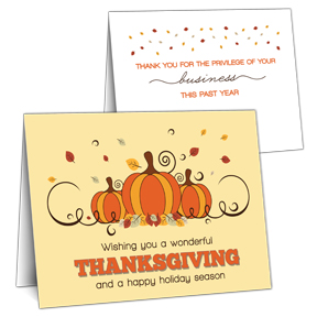 Pumpkin Business Thanksgiving Cards