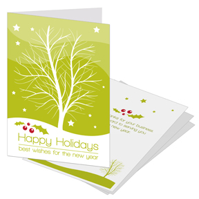 Single Tree Business Holiday Card