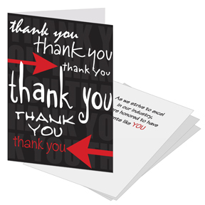 Black Elegance Business Thank You Card