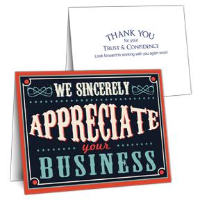 Appreciation Plaque Corporate Thank You Card